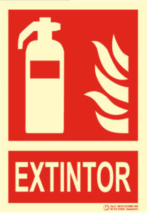 Señal de extintor - A2J Extintores en Huelva